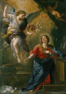 Annunciation to Mary by Luca Giordano, 1672 